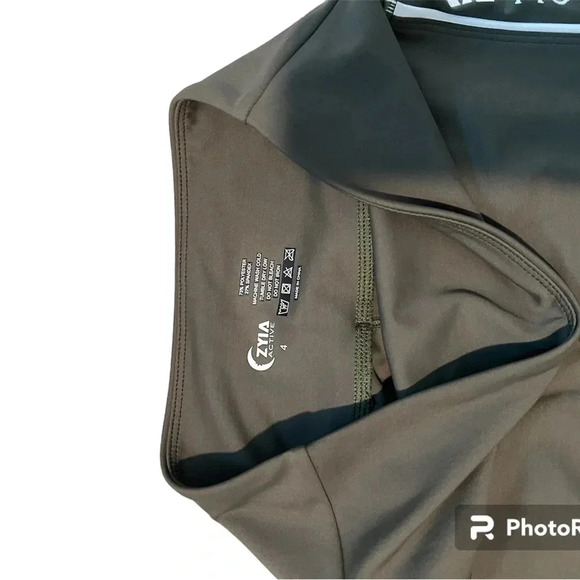 Zyia Active Olive Cropped Yoga Pant size 4 - Picture 3 of 6